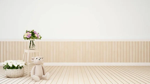 거실이 나 아이 방 장식 꽃-3d 렌더링 — 스톡 사진