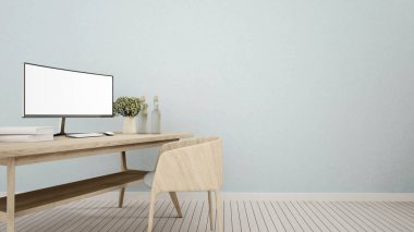  çalışma alanında otel ya da daire - 3d render