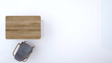 İşyeri TOPVIEW resim için - 3d render