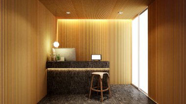 resim için lobi Resepsiyonda otel veya Office - 3d render