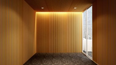 banyo ve otel veya apartman, iç tasarım - sanat için açık görünümü 3d render