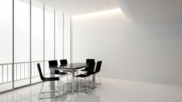 Зал заседаний или конференц-зал в офисном здании - 3D рендеринг — стоковое фото