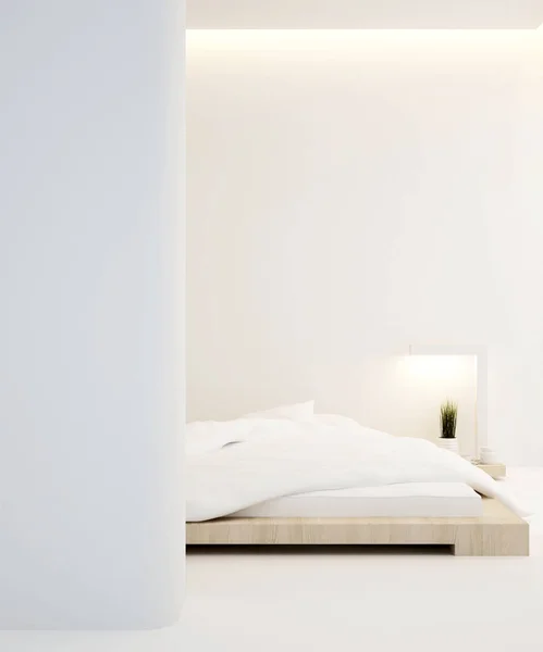 Sypialnia w mieszkania lub domu, projektowanie wnętrz - renderowania 3d — Zdjęcie stockowe