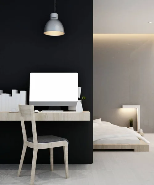 Εργασιακό χώρο και υπνοδωμάτιο στο σπίτι ή το διαμέρισμα - Interior design - 3 — Φωτογραφία Αρχείου