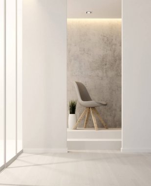 oturma odası ve boşluk daire veya otel - İç Mimarlık - 3d render rahatla