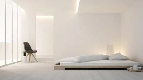 yatak odası ve yaşam alanı içinde otel ya da daire - iç - 3d render tasarım