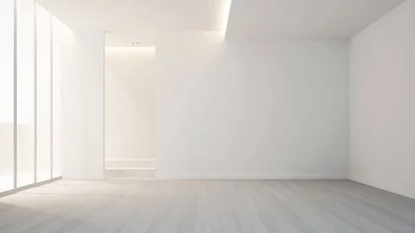 Порожня кімната в квартирі або готелі для художніх робіт чистий дизайн - Дизайн інтер'єру - 3D рендеринг — стокове фото