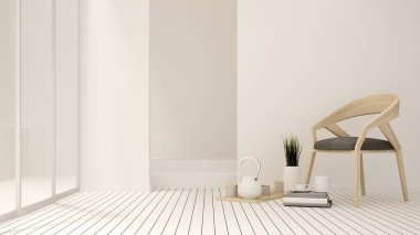 salon ve balkon daire veya otel - İç Mimarlık - 3d render