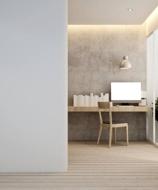 otel ya da ev - işyeri iç tasarım - 3d render