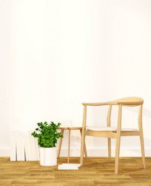 Yaşam alanı daire ya da ev - sanat için iç tasarım - 3d render