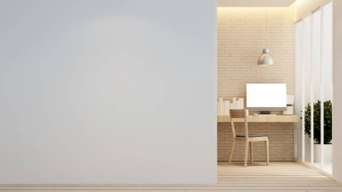 ev ya da daire - işyeri iç tasarım - 3d render