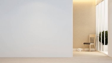 salon ve balkon daire veya otel - İç Mimarlık - 3d render