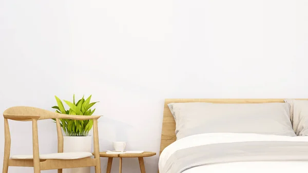 Sypialnia i relaks obszarze w apartamentu lub hotelu - projektowanie wnętrz - 3d renderowania — Zdjęcie stockowe