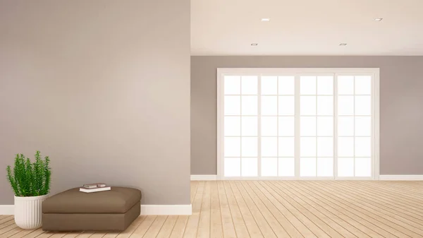 Bewoonbare oppervlakte en lege ruimte in appartement of Home - Interieur Design voor illustraties in 3d - Rendering — Stockfoto