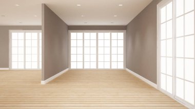 boş Oda Kiralık Daire veya ev - sanat Oda için iç tasarım - 3d render
