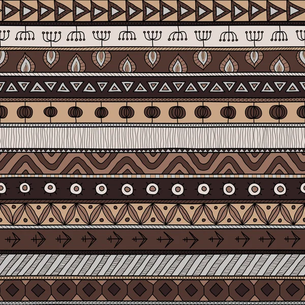 Stamm mehrfarbige nahtlose Muster, indisch oder afrikanisch ethnischen Patchwork-Stil — Stockvektor