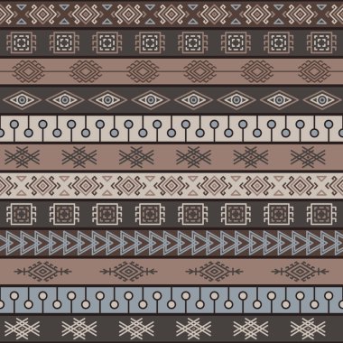 Kabile örme seamless modeli, Hint ya da Afrika etnik patchwork stili