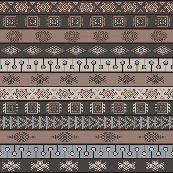 Motif tribal tricoté sans couture, style patchwork ethnique indien ou africain — Image vectorielle