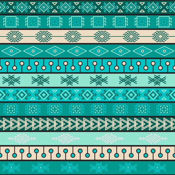Motif tribal tricoté sans couture, style patchwork ethnique indien ou africain — Image vectorielle