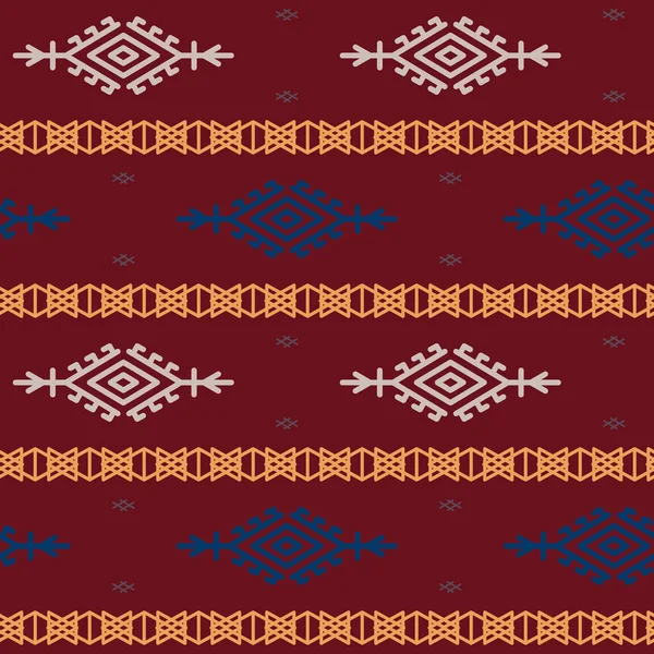 Ryska, ukrainska och skandinaviska nationella sticka mönster, sömlös vektorillustration — Stock vektor