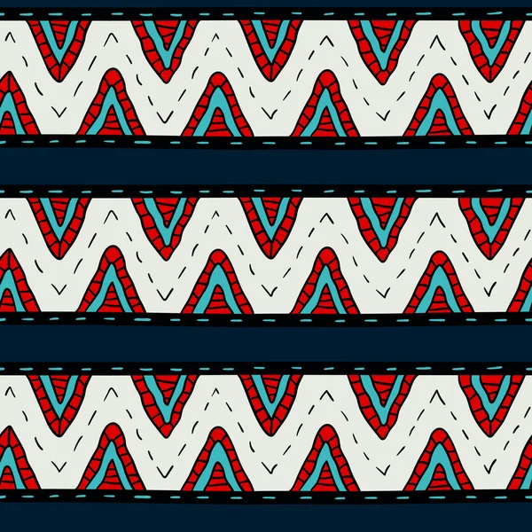 Patrón inconsútil multicolor tribal, estilo patchwork étnico indio o africano — Archivo Imágenes Vectoriales