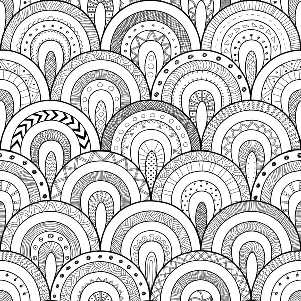 Kabile kontur seamless modeli, Hint ya da Afrika etnik patchwork tarzı. Yuvarlak taşlarla çizilmiş doku el.