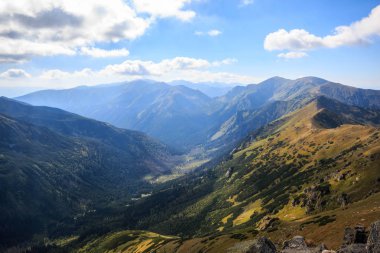 Tatry. Polonya ve Slovakya sınır, sonbahar landskapes.