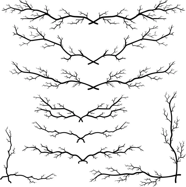 Büyük vintage Gotik rustik tasarım öğeleri kümesi. Çiçek vektör çerçeve