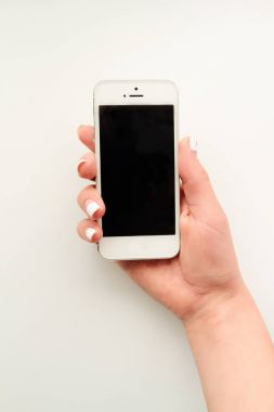 Gadget smartphone bir kız elinde