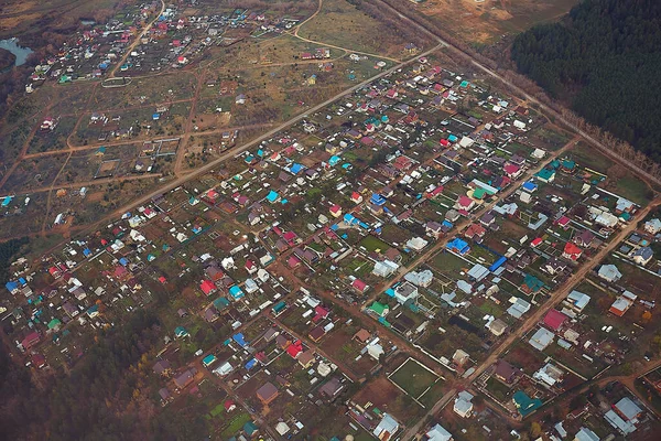 从上方俯瞰住宅区 房地产的住宅 — 图库照片