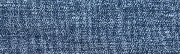 Blauwe Denim Stof Textuur Banner Kopieerruimte — Stockfoto