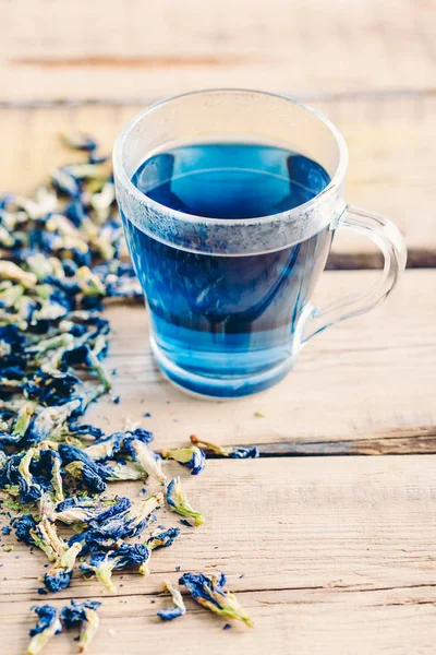 Chá Azul Tailandês Clitoria Ervilha Borboleta — Fotografia de Stock