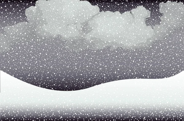 Zimní sněhová bouře — Stockový vektor