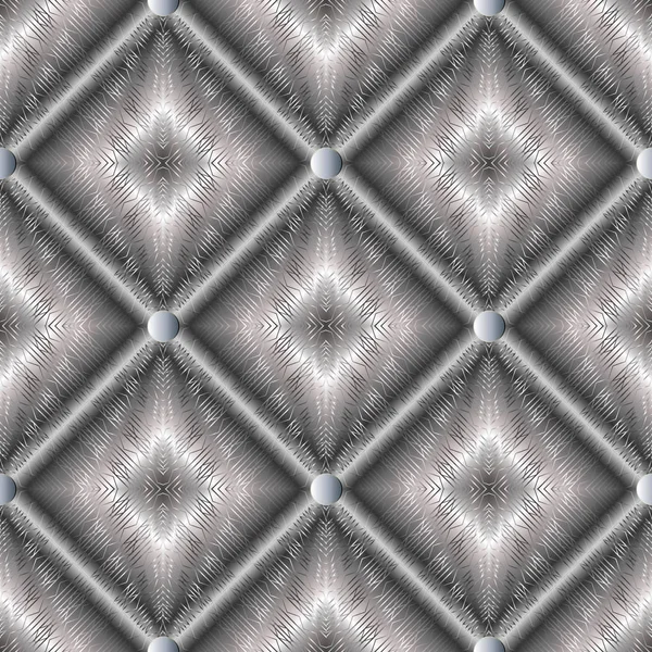 Motif moderne géométrique argent 3d sans couture. Résumé rayé — Image vectorielle