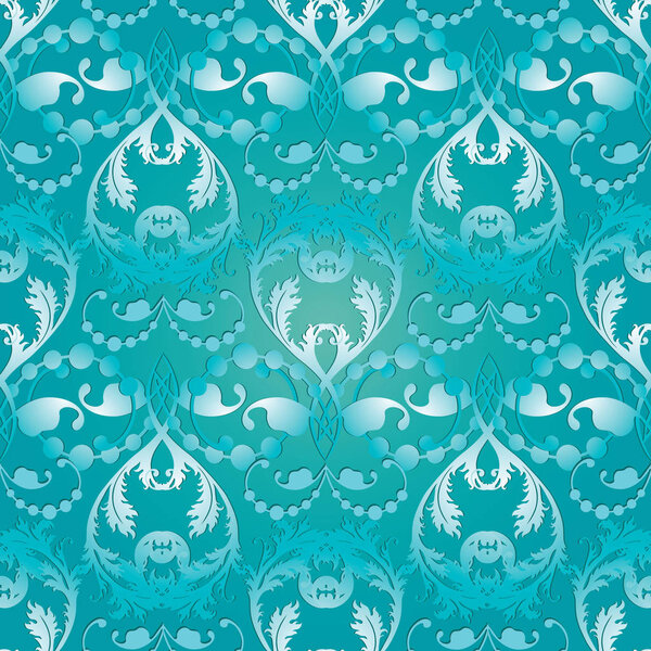 Барочный векторный цветочный бесшовный узор
. 