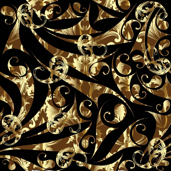 Ornamentale Paisley nahtlose Muster. Vektor floraler Hintergrund — Stockvektor