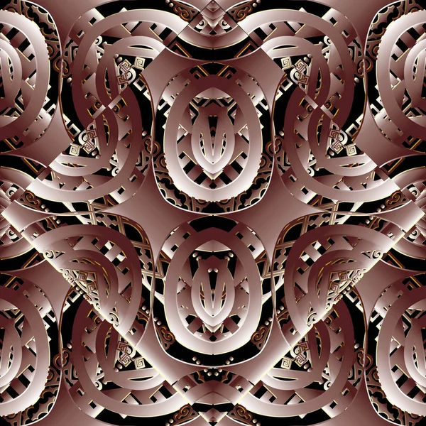 Moderno patrón inconsútil 3d. Fondo geométrico abstracto vectorial — Vector de stock