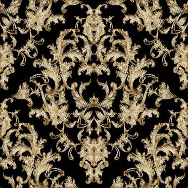 Nakış Barok seamless modeli. Goblen süsler