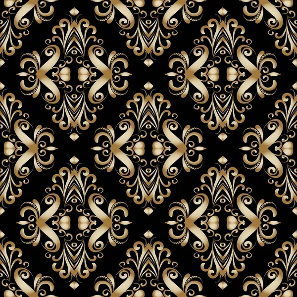 Damasko seamless modeli. Çiçek vintage vektör arka plan