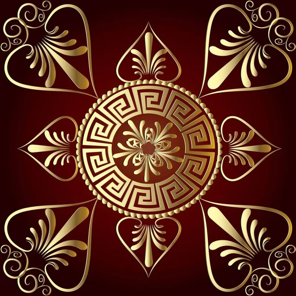 Vektör mandala. Antik Yunan anahtar Menderes daire desen.