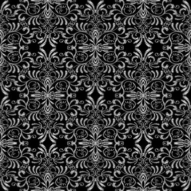 Çiçek Goblen seamless modeli. Nakış damasko çiçekler