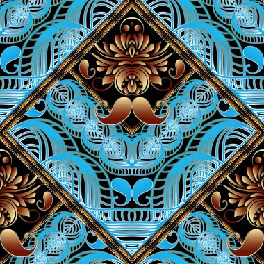 Paisley seamless modeli. Çiçek vektör arka plan ile