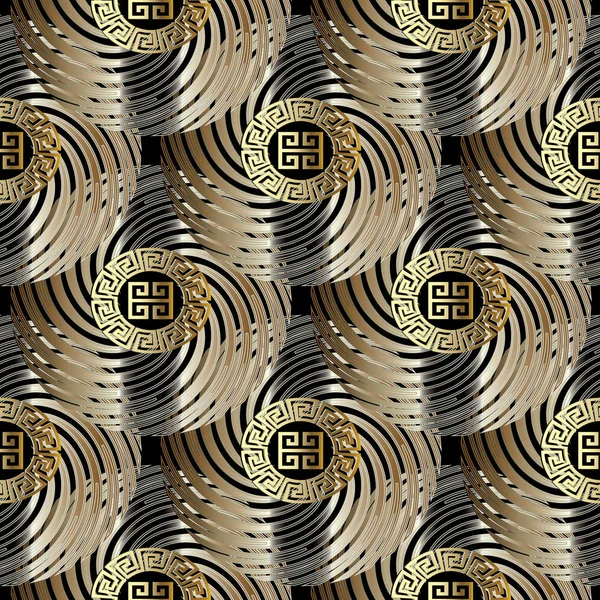 Radyal daireler seamless modeli. Menderes Yunan anahtar süsler