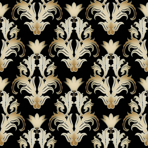 Damasko vektör seamless modeli. çiçek arka plan duvar kağıdı