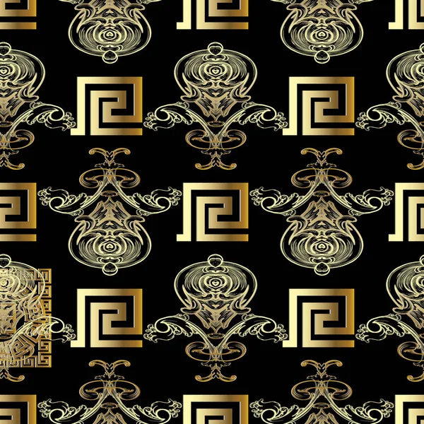 Menderes Yunan anahtar süslemeli Barok seamless modeli