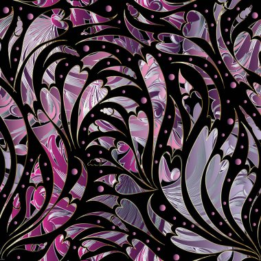 Şalsız desenli. Çiçek vektör arkaplanı