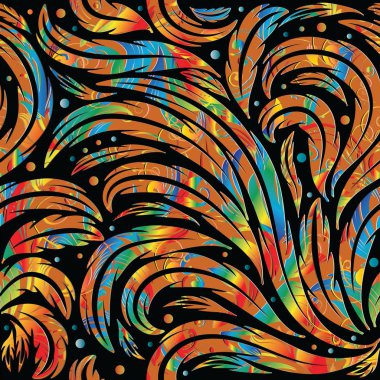 Çiçek seamless modeli. Vektör parlak süsler, lekeli