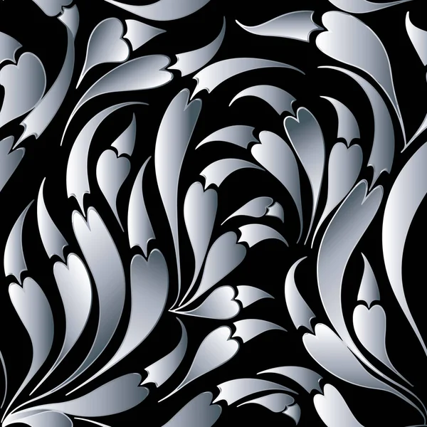 Modèle sans couture Paisley. Fleurs de paisley 3d — Image vectorielle