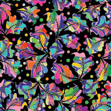 Çiçek renkli vektör seamless modeli. Arka plan