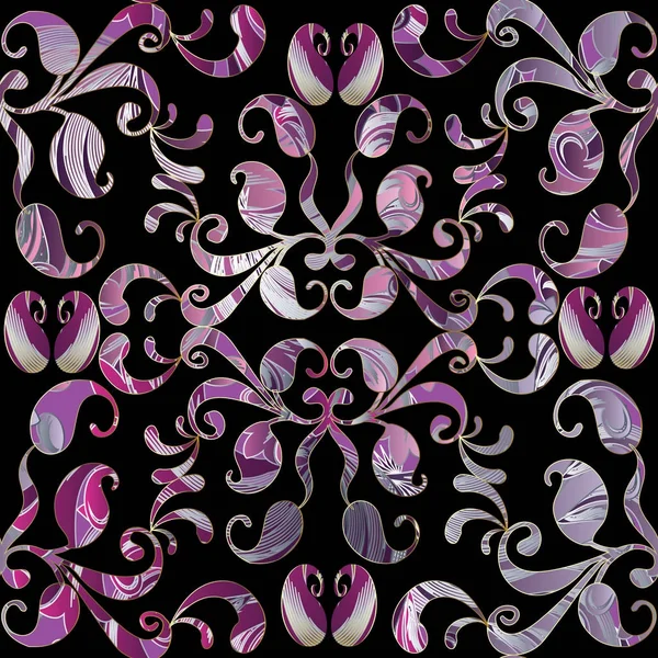 Απρόσκοπτη μοτίβο Paisley. floral μοτίβο φόντου — Διανυσματικό Αρχείο